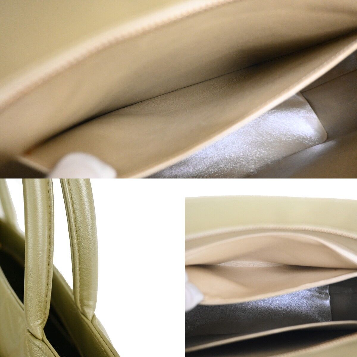 CHANEL CC Matelasse Shoulder Tote Bag Leather Light Gold GHW France 310LC398
