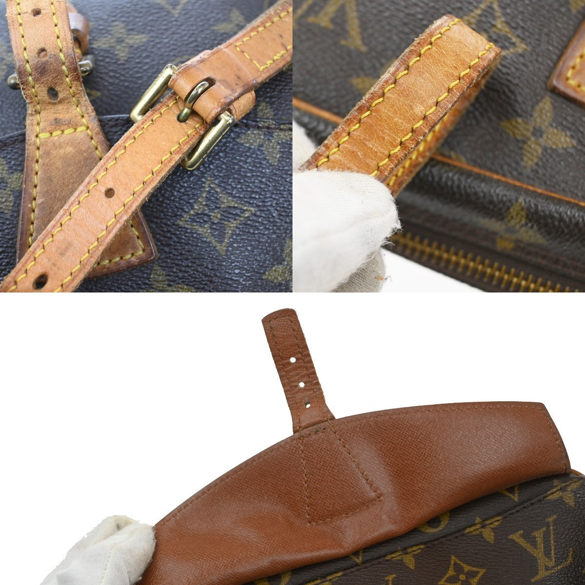 LOUIS VUITTON Jeune Fille PM Shoulder Bag Monogram Leather Brown M51227 30CA293