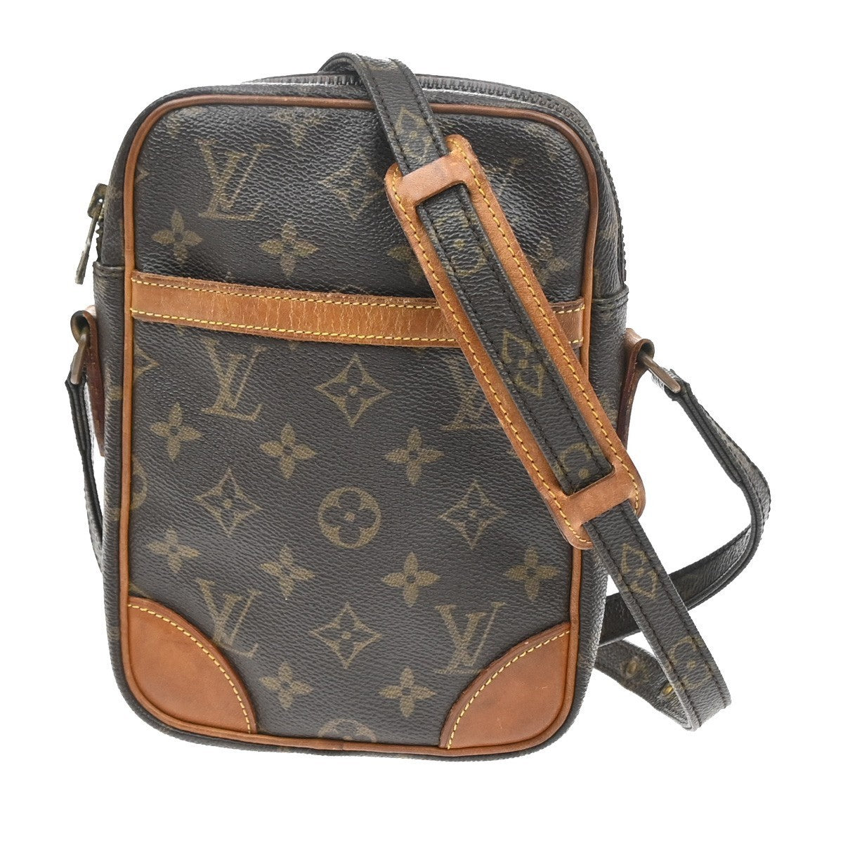 LOUIS VUITTON Danube Shoulder Bag Monogram Leather Brown France M45266 31SA118