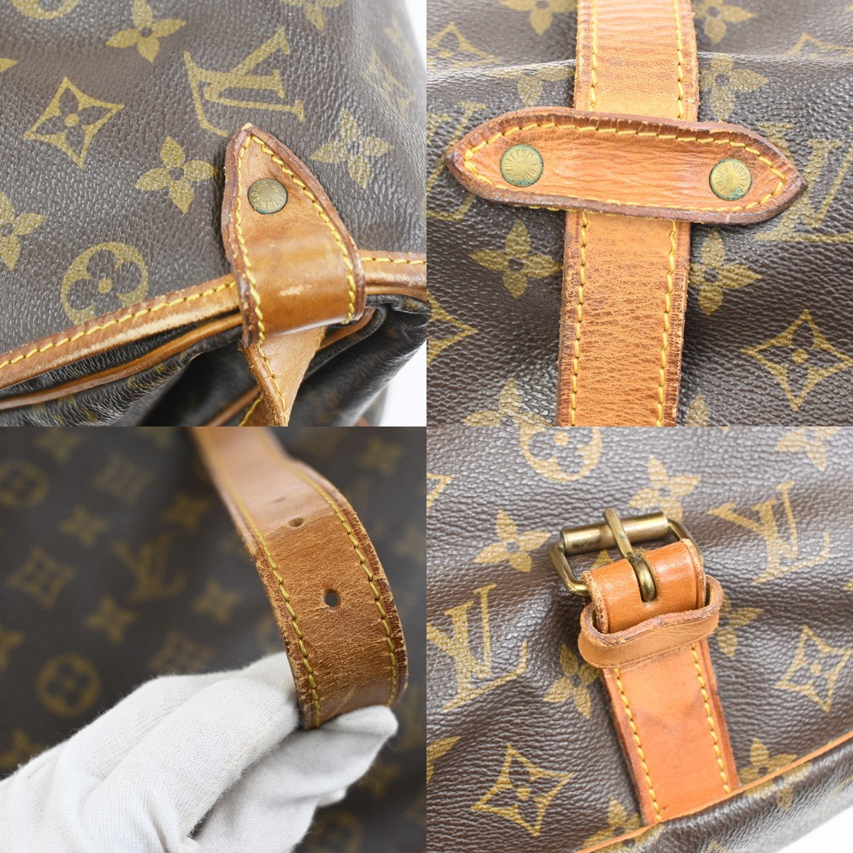 LOUIS VUITTON Saumur 35 Shoulder Bag Monogram Leather BN France M42254 86CA840