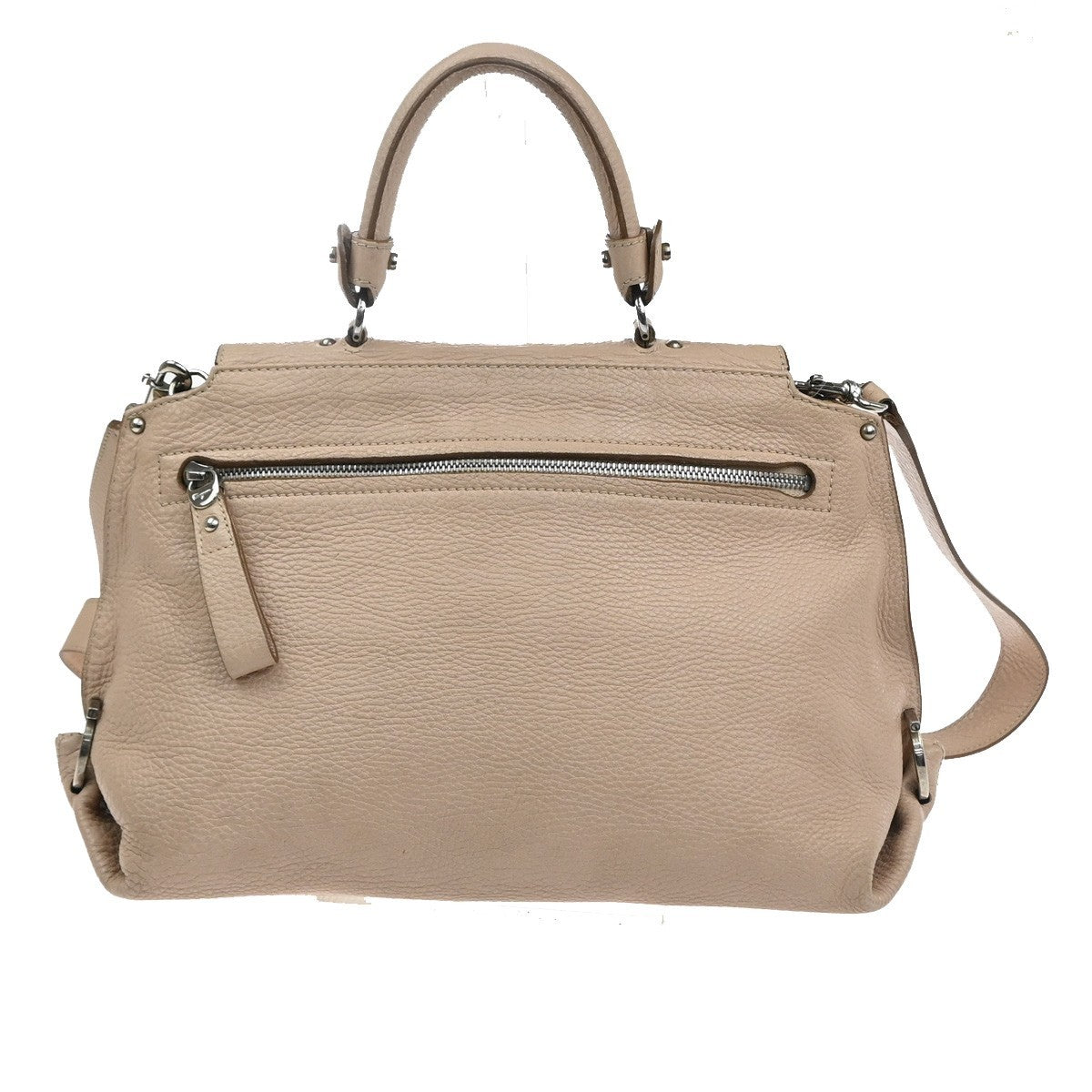 SALVATORE FERRAGAMO Logo Sofia Gancini 2Way Shoulder Hand Bag Leather BE 30YH886