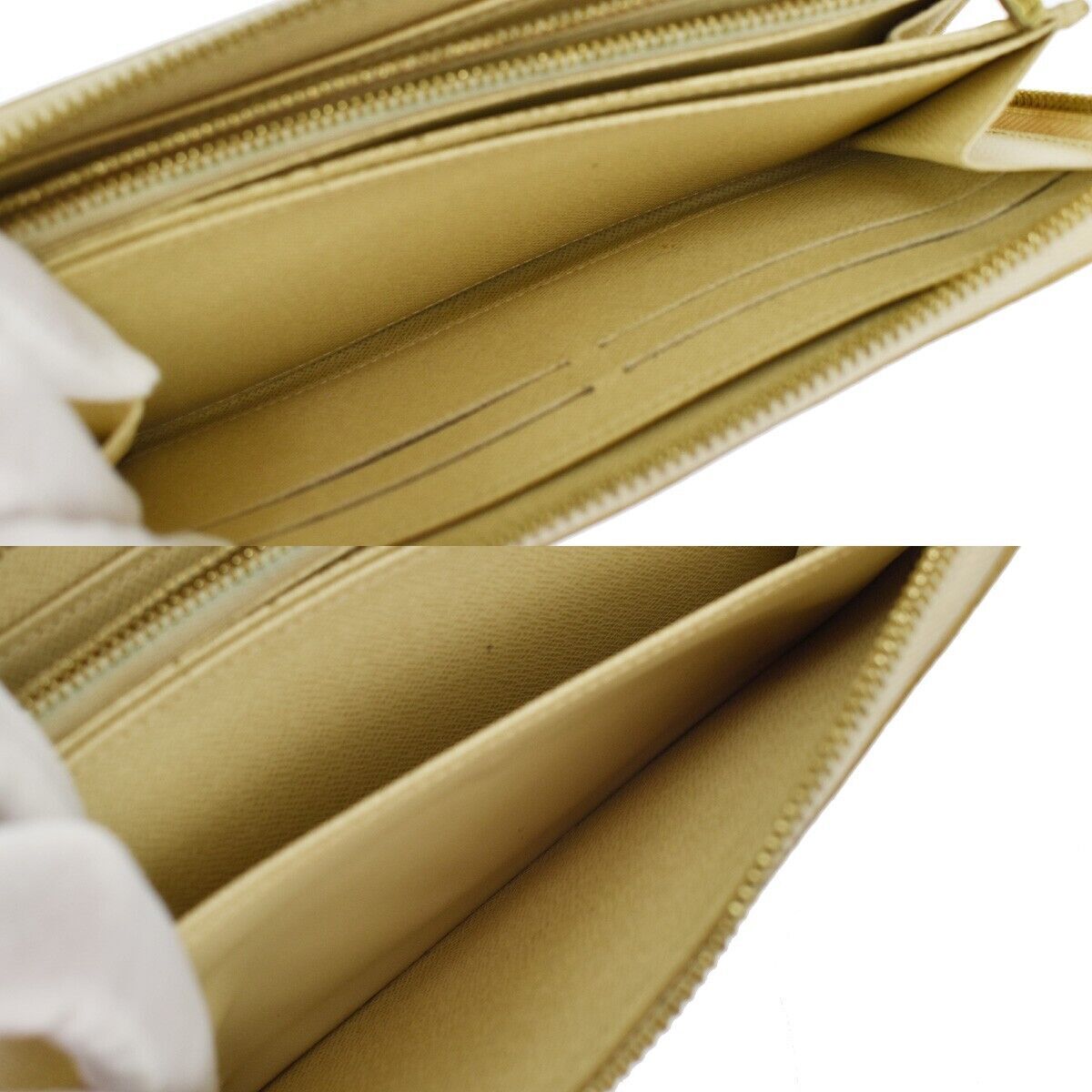 LOUIS VUITTON Zippy Wallet Long Bifold Damier Azur Leather WE N60019 30YC188