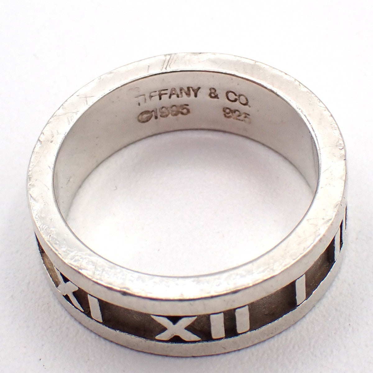 Tiffany & Co. Logo Roman Numeral Atlas Ring JP 13 US 6.5 Silver 925 01EG101