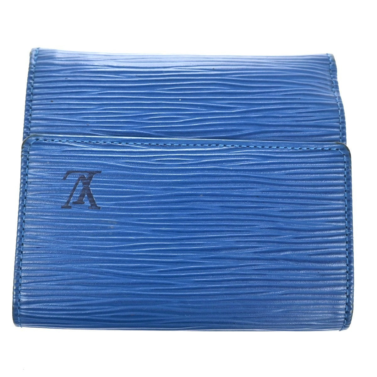 LOUIS VUITTON Porte-Monnaie Billets Cartes Credit Wallet Epi Blue M63485 07KC417