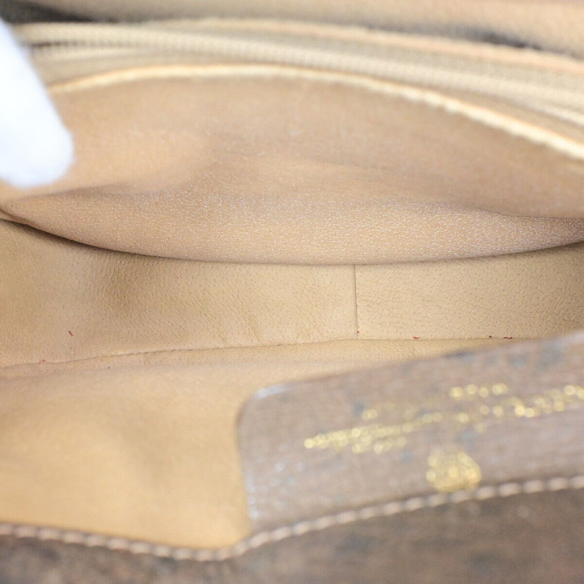 GUCCI Logo Sherry GG Pattern Shoulder Bag PVC Leather Brown Italy 67YF251
