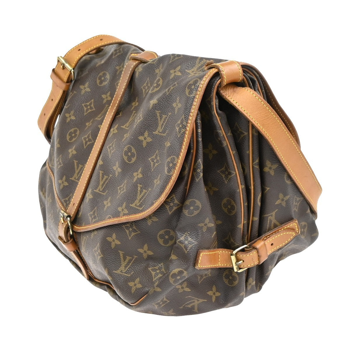LOUIS VUITTON Saumur 35 Shoulder Bag Monogram Leather BN France M42254 78KC650