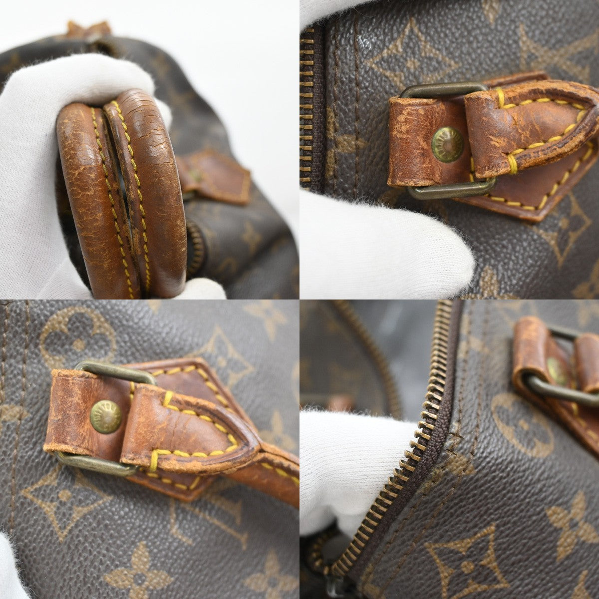 LOUIS VUITTON Speedy 30 Travel Hand Bag Monogram Leather Brown M41526  30SA086