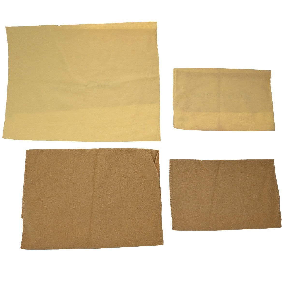 LOUIS VUITTON Logo 10 Set Dust Bag Drawstring Canvas Cotton Beige Brown 01KP252