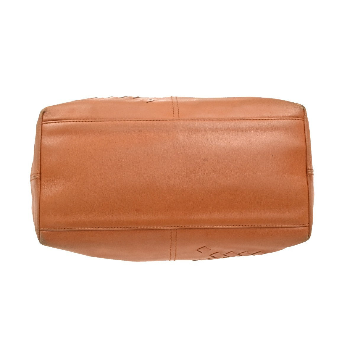 BOTTEGA VENETA Logo Intrecciato Shoulder Hand Bag Leather Orange Italy 89KC708