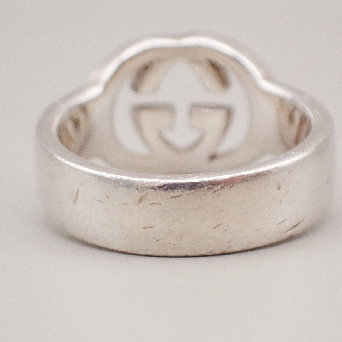 GUCCI GG Logo  Ring Silver 925 Italy Size JP 11 US 6 01TA472