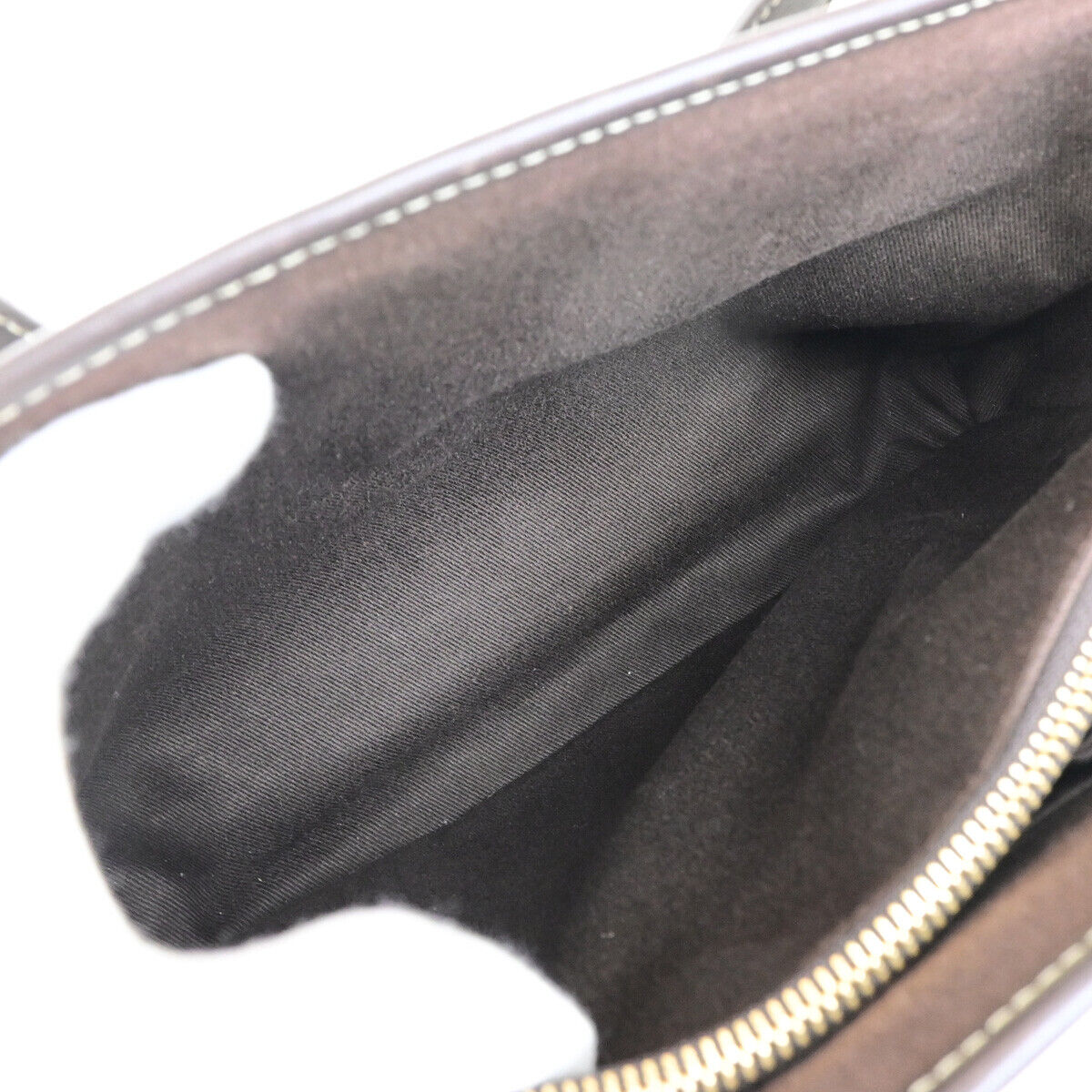 CELINE Logo Macadam Pattern Shoulder Tote Bag Canvas Leather Brown GHW 30SJ476