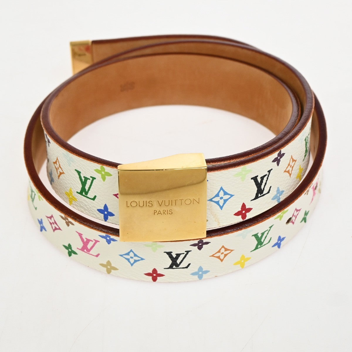 LOUIS VUITTON Ceinture Carre Belt 90/36 Monogram Multi Leather  M9270U 84AA203