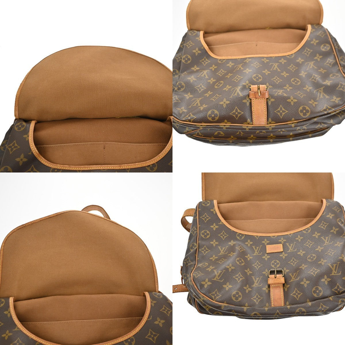 LOUIS VUITTON Saumur 35 Shoulder Bag Monogram Leather BN France M42254 31MA327