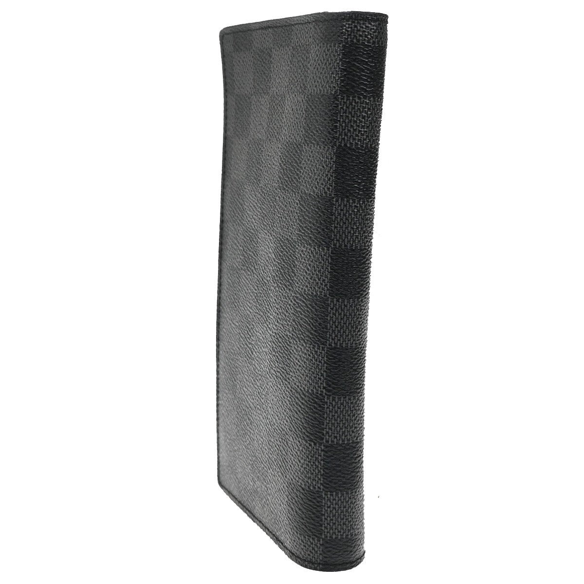 LOUIS VUITTON Brazza Long Bifold Wallet Damier Graphite Black N62665 35YH229