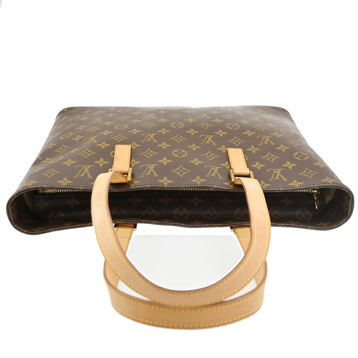 LOUIS VUITTON Logo Luco Shoulder Tote Bag Monogram Leather Brown M51155 16PA121