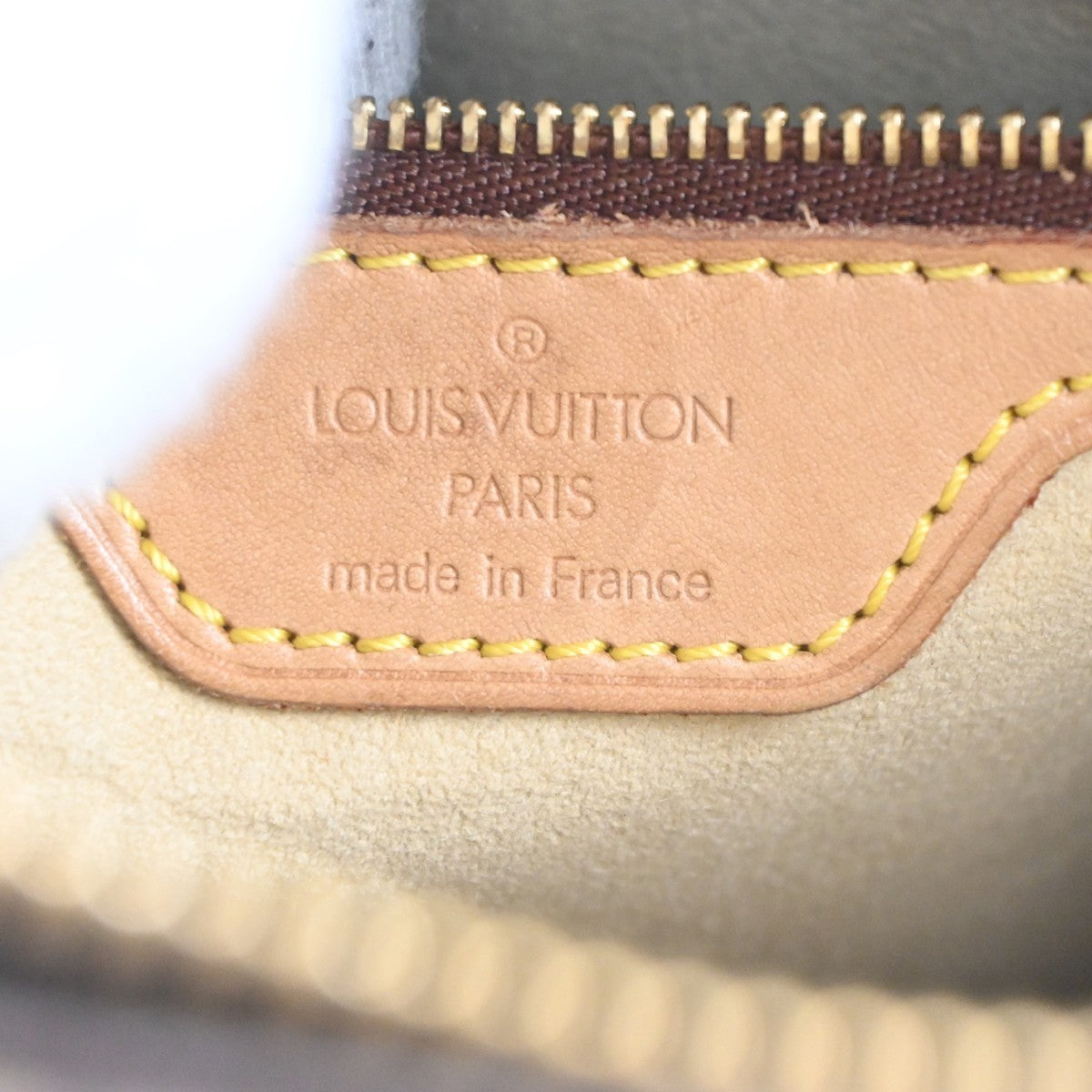 LOUIS VUITTON Logo Looping GM Shoulder Bag Monogram Leather Brown M51145 13KC475