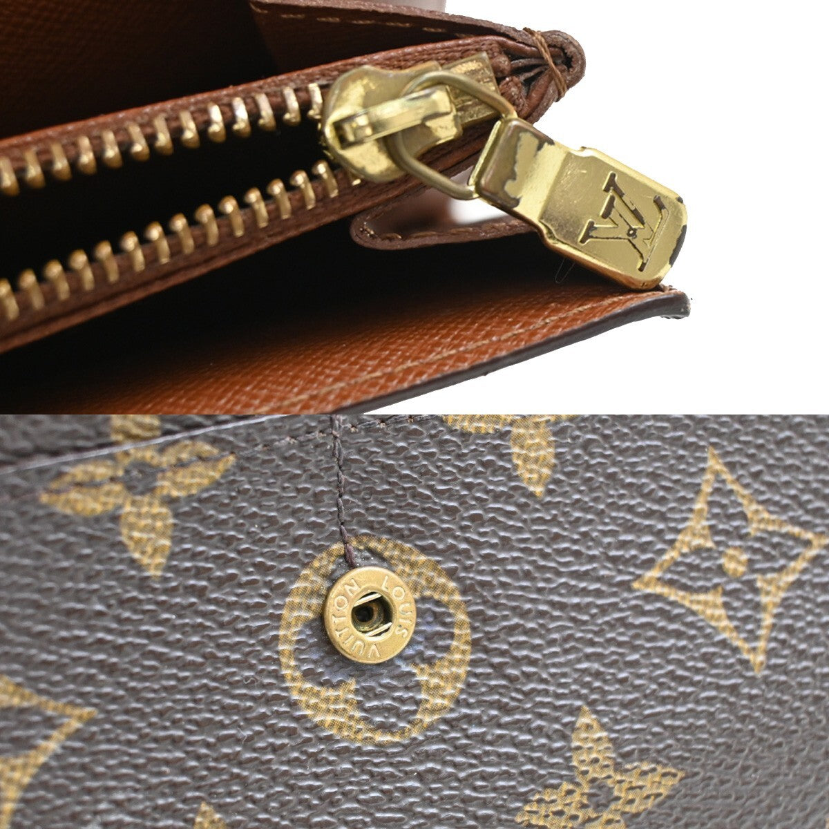 LOUIS VUITTON Porte Monnaie Credit Long Wallet Monogram Leather M61725 01FB564