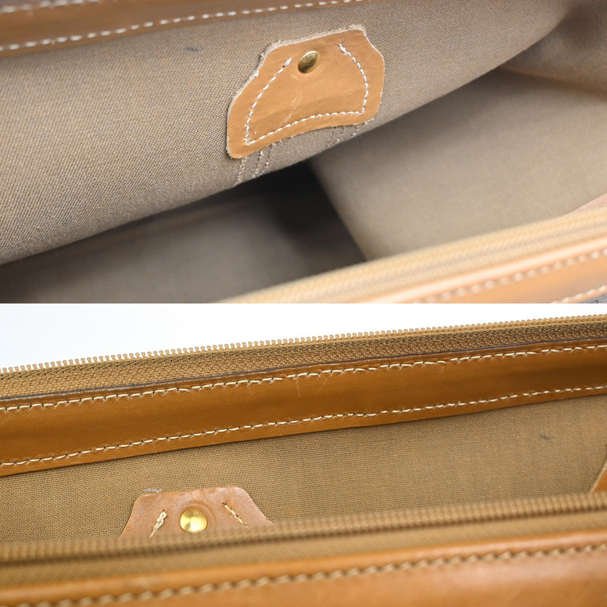 GUCCI Logo Sherry GG Pattern Travel Hand Bag PVC Leather Brown Italy 62KC300