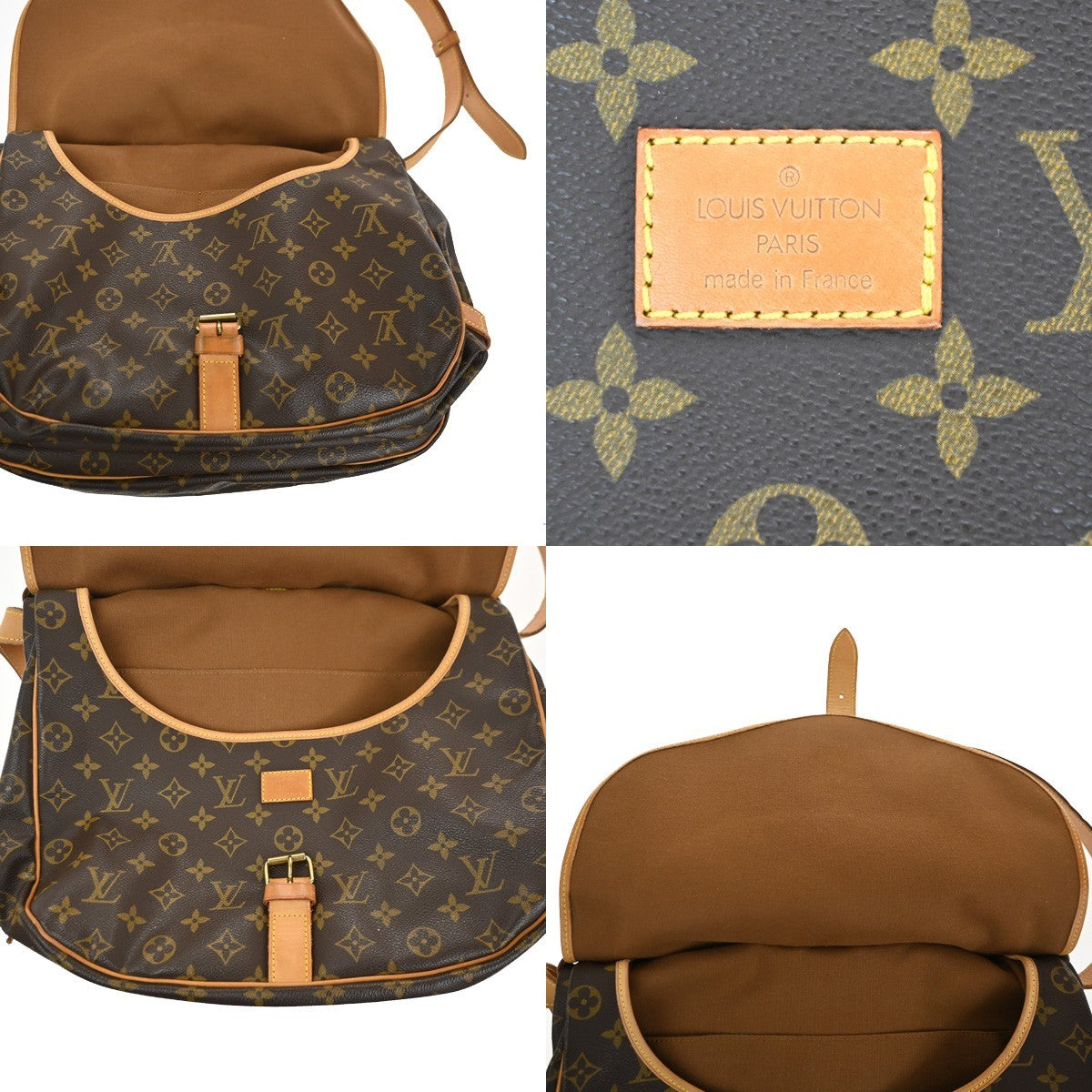 LOUIS VUITTON Saumur 35 Shoulder Bag Monogram Leather BN France M42254 96RL788