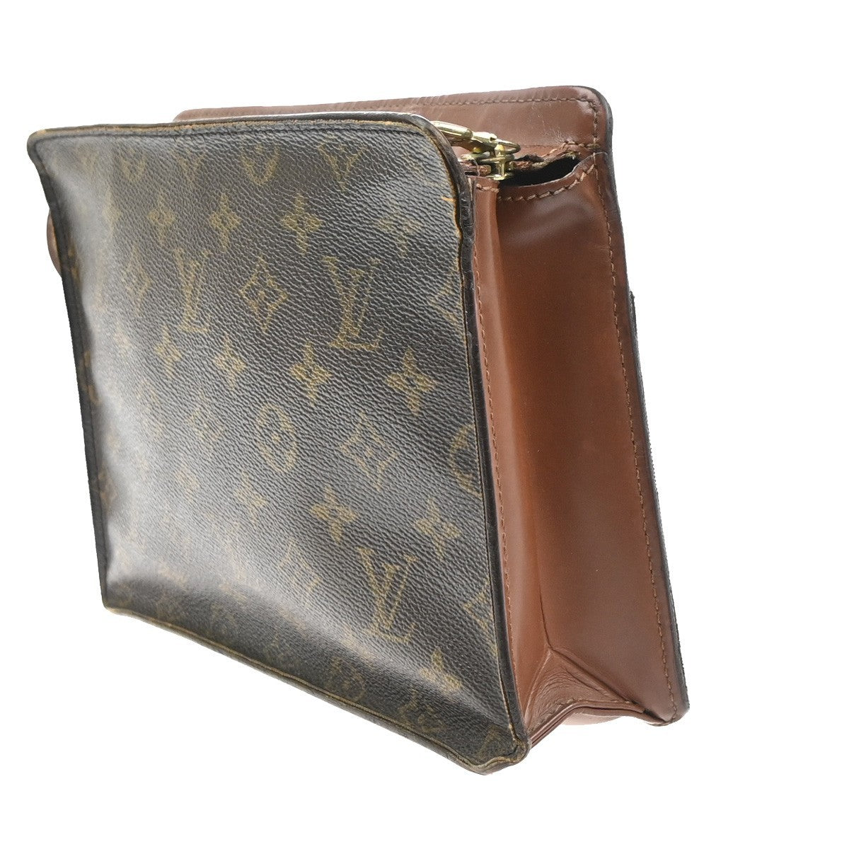 LOUIS VUITTON Pochette Homme Clutch Hand Bag Monogram Leather BN M51795 09MA467