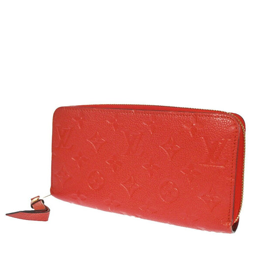 LOUIS VUITTON Zippy Wallet Long Monogram Empreinte Leather Red M60547 70SH120