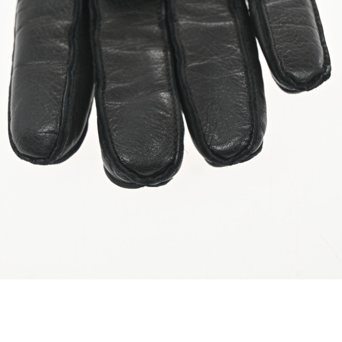 GUCCI Logo Tiger Head Gloves Size 8/S Lambskin Leather Black GHW Italy 04YJ103