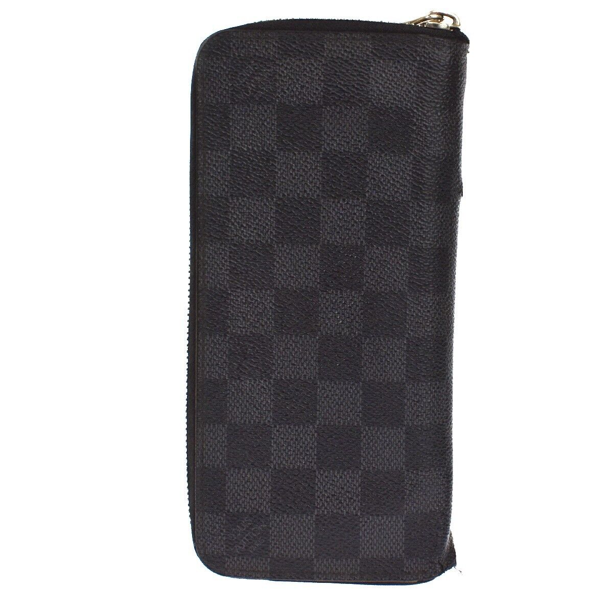 LOUIS VUITTON Zippy Wallet Vertical Damier Graphite Leather BK N63095 66SH075
