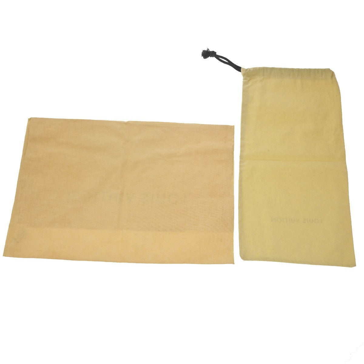 LOUIS VUITTON Logo 10 Set Drawstring Dust Bag Canvas Cotton Beige Brown 09YH867