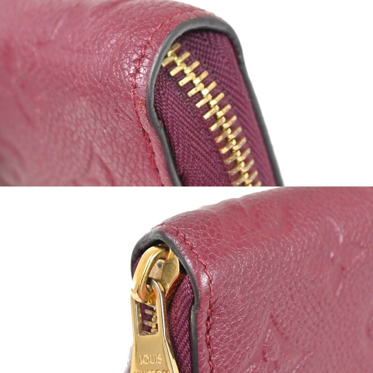 LOUIS VUITTON Zippy Wallet Long Wallet Monogram Empreinte Aurore M60549 35FA439