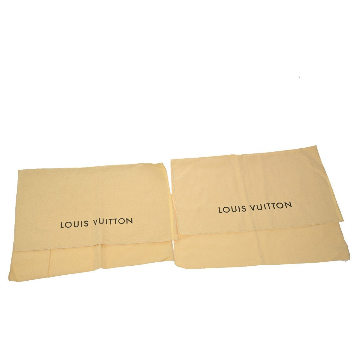 LOUIS VUITTON Logo 10 Set Dust Bag Drawstring Canvas Cotton Beige Brown 09KB576