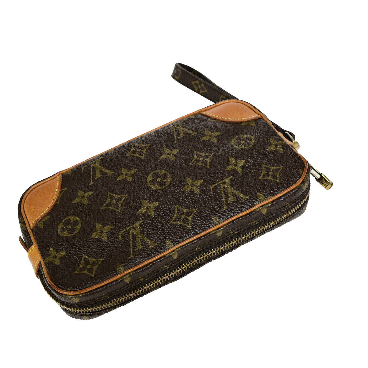 LOUIS VUITTON Marly Dragonne PM Clutch Hand Bag Monogram Leather M51827 32YF514
