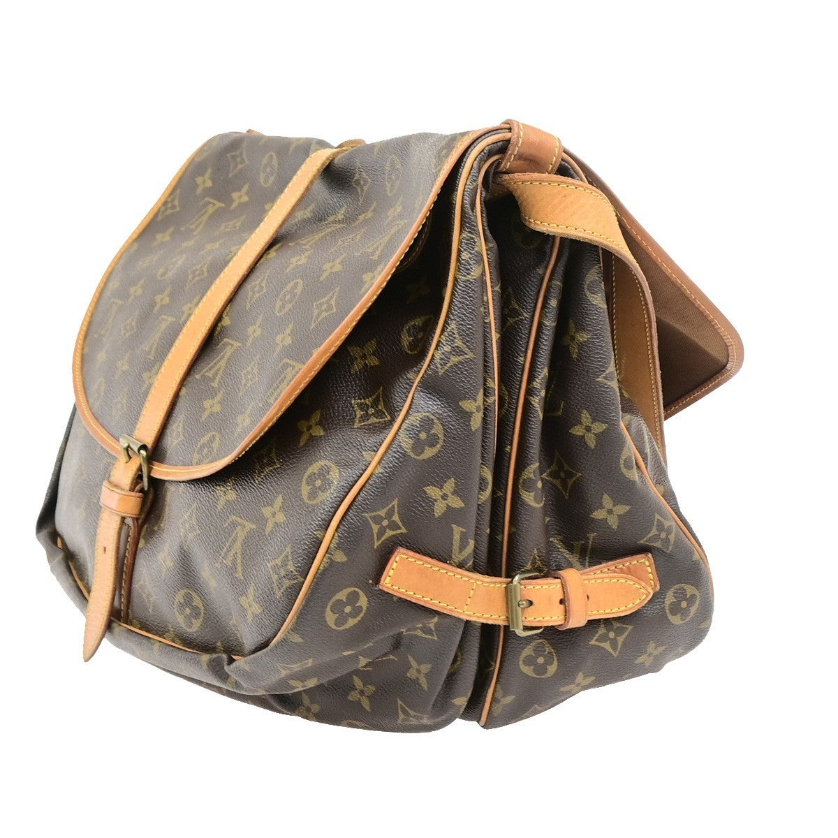 LOUIS VUITTON Saumur 35 Shoulder Bag Monogram Leather BN France M42254 84PA096