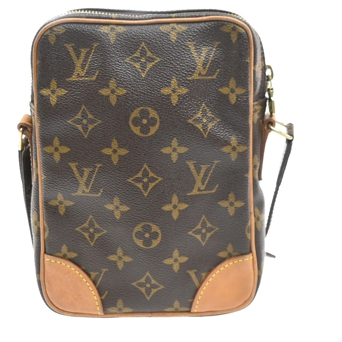 LOUIS VUITTON Danube Shoulder Bag Monogram Leather Brown France M45266 82MA554