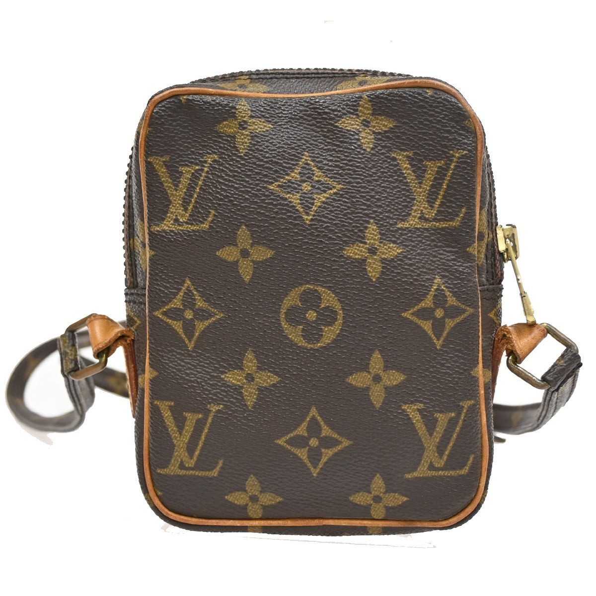LOUIS VUITTON LV Mini Danube Shoulder Bag Monogram Leather Brown M45268 64AA091