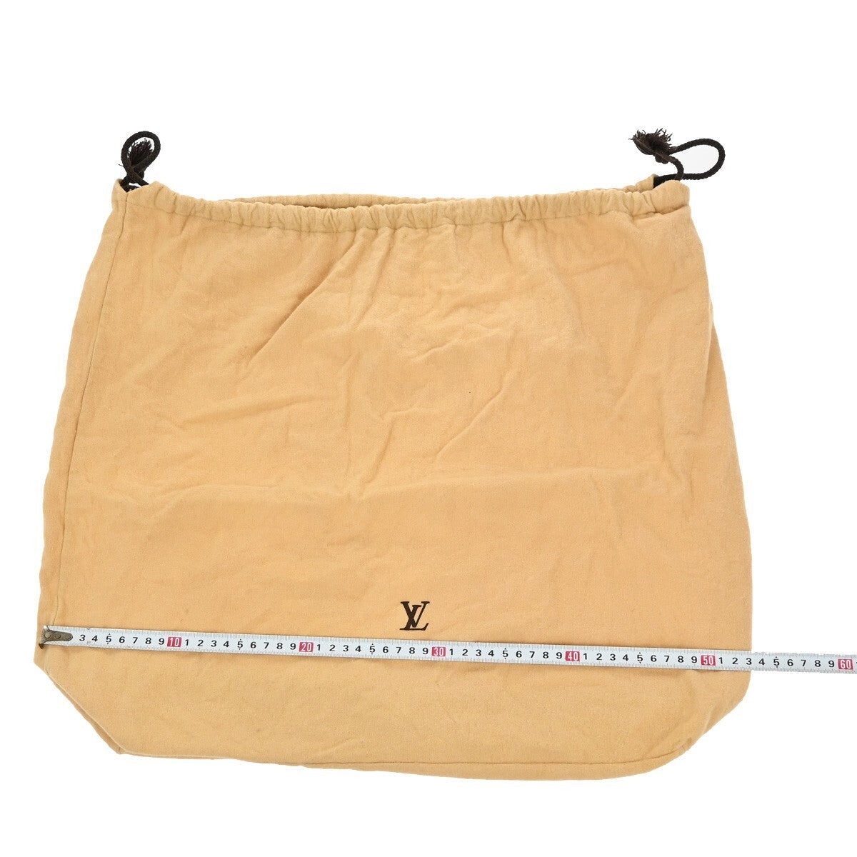 LOUIS VUITTON Logo 10 Set Dust Bag Drawstring Canvas Cotton Beige Brown 09KP181