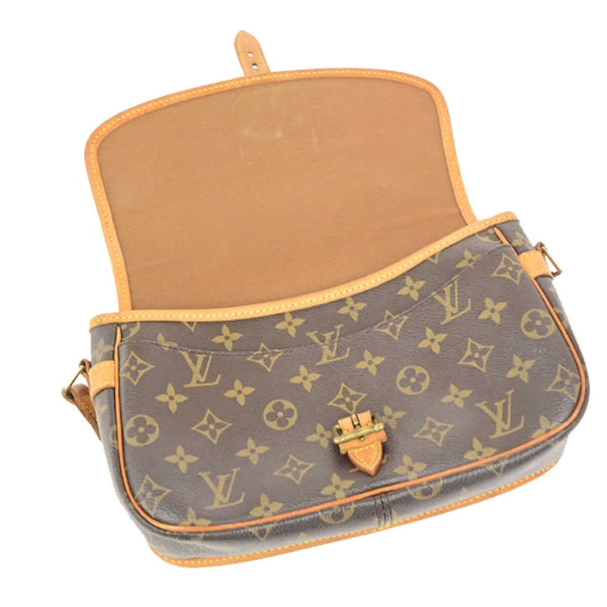 LOUIS VUITTON Sologne Shoulder Bag Monogram Leather Brown France M42250 16PA130