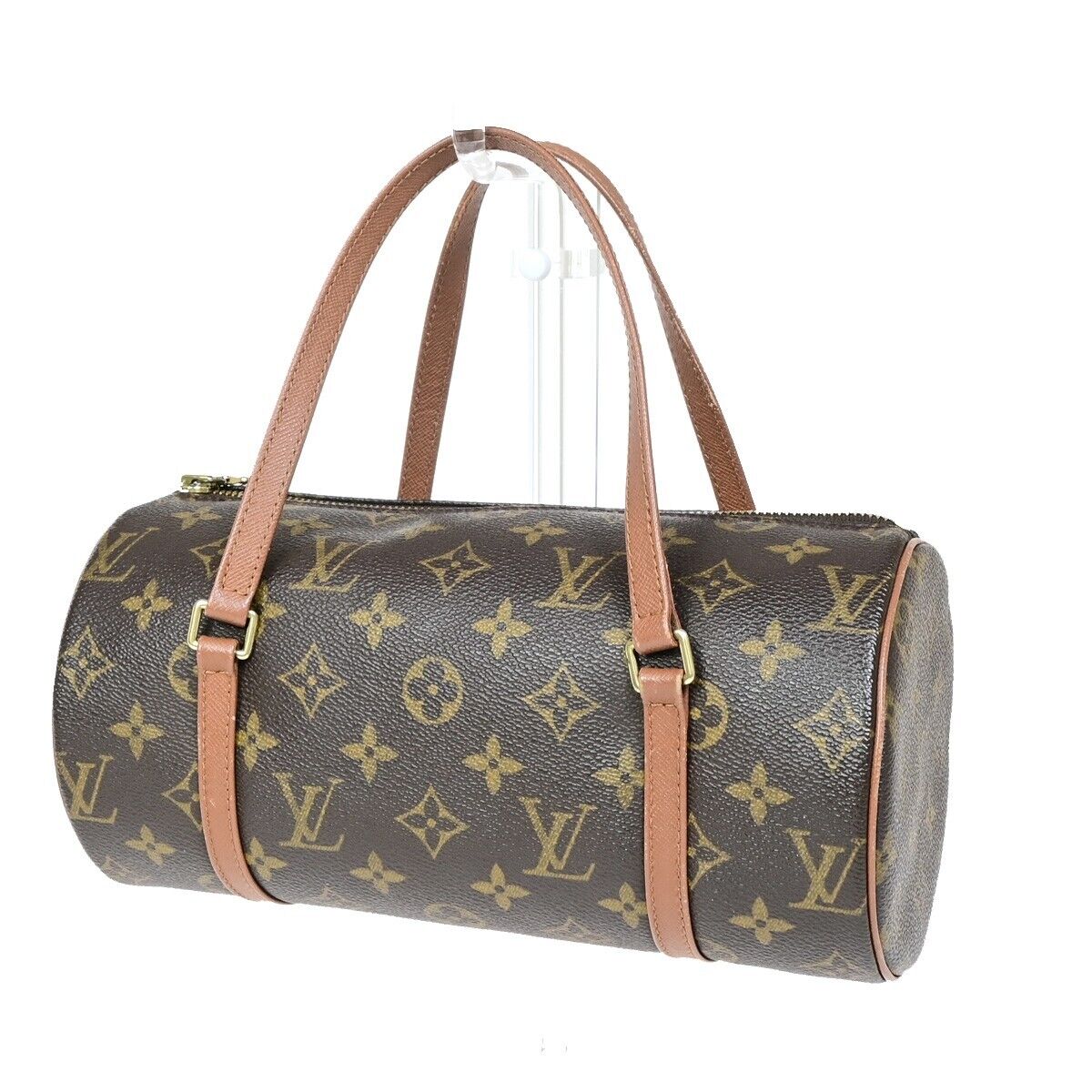LOUIS VUITTON Logo PAPILLON 30 Hand Bag Monogram Leather Brown M51365 16SH956