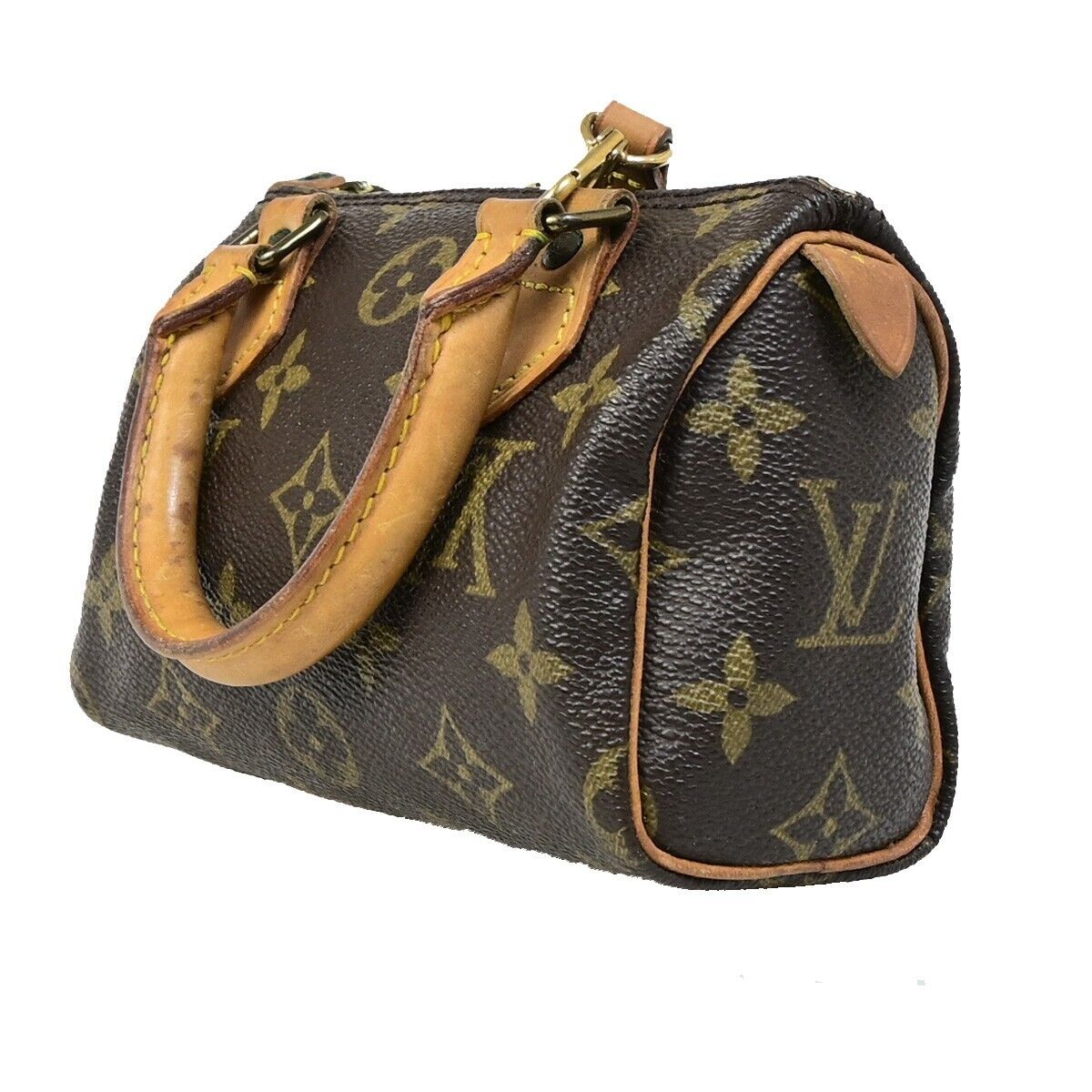 LOUIS VUITTON Mini Speedy 2Way Hand Bag Monogram Leather Brown M41534 11EB585