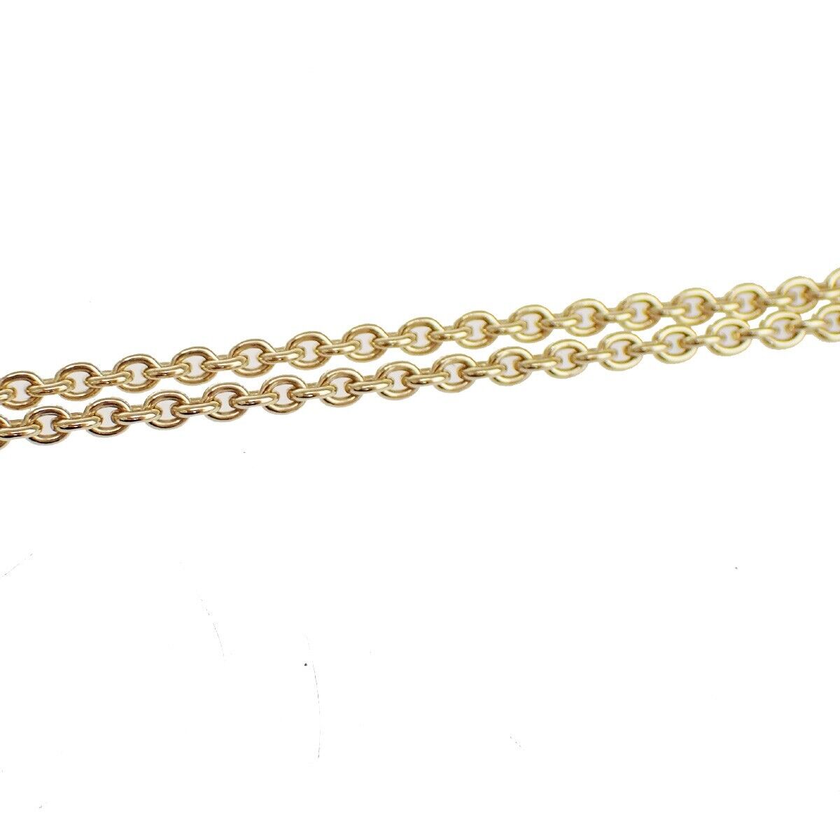 HERMES Logo Eurydice Chain Necklace Pendant Gold France Accessory 11RJ102