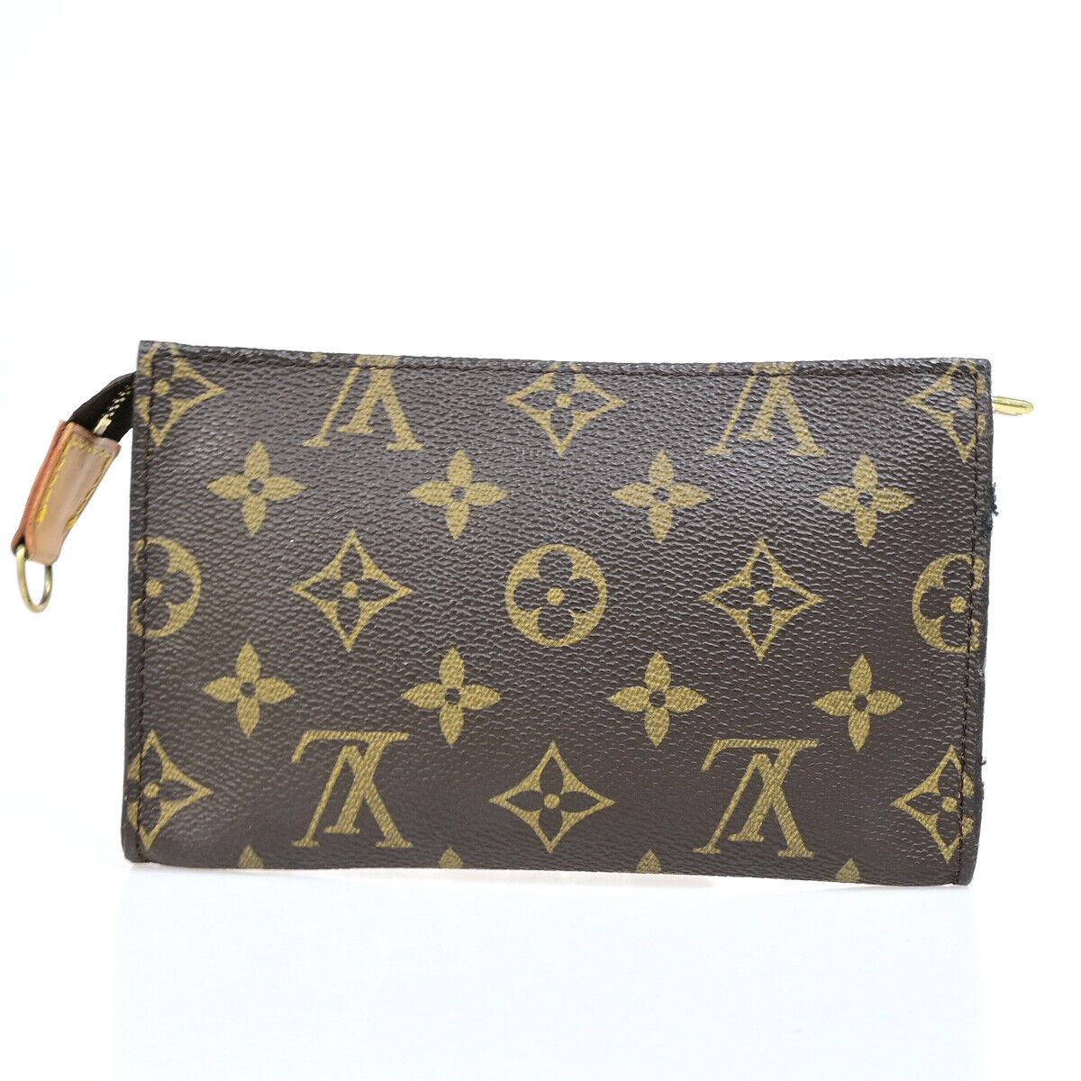 LOUIS VUITTON Logo BUCKET PM Pouch Bag Monogram Leather Brown France 04YE969