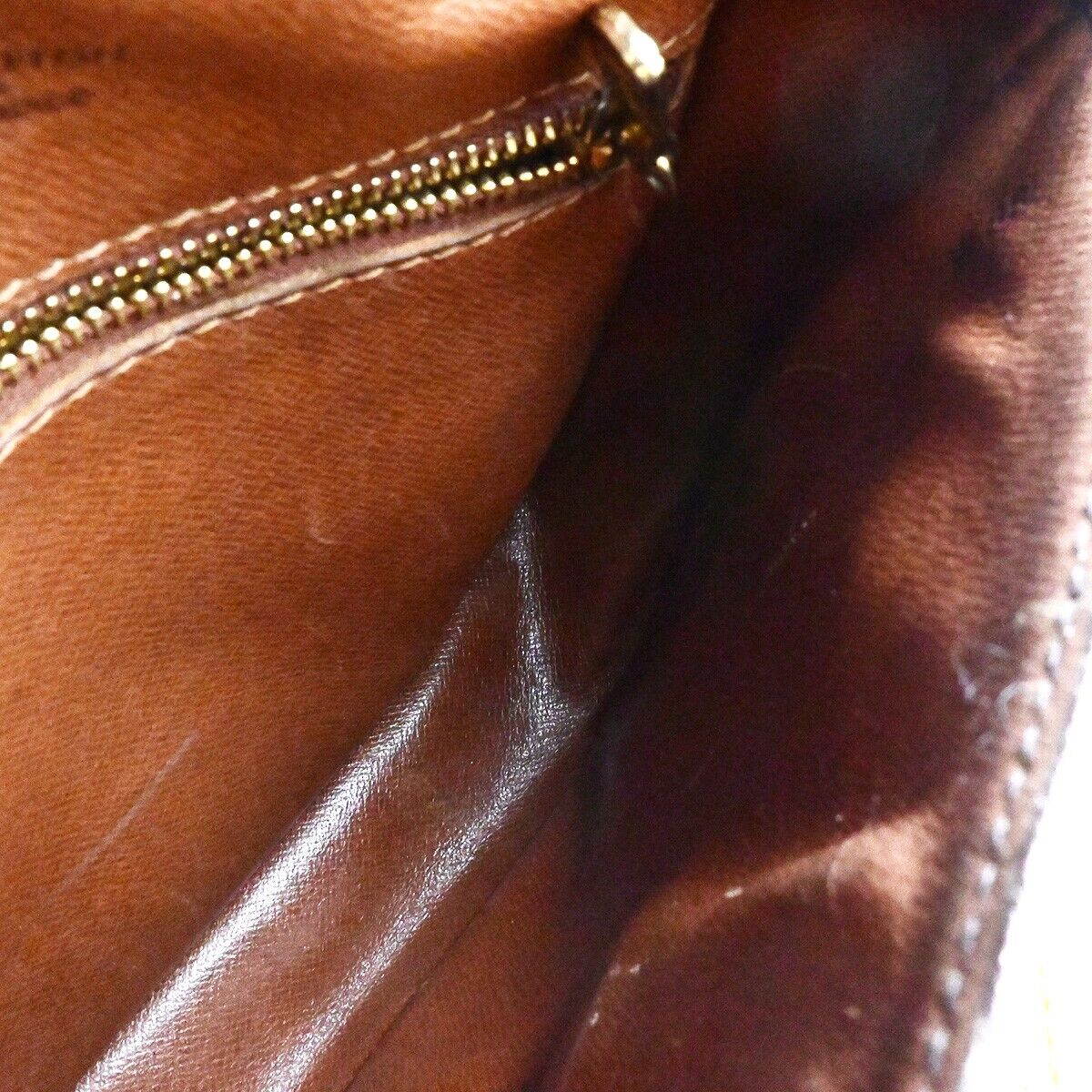 LOUIS VUITTON Saint Cloud MM Shoulder Bag Monogram Leather Brown M51243 64ED489