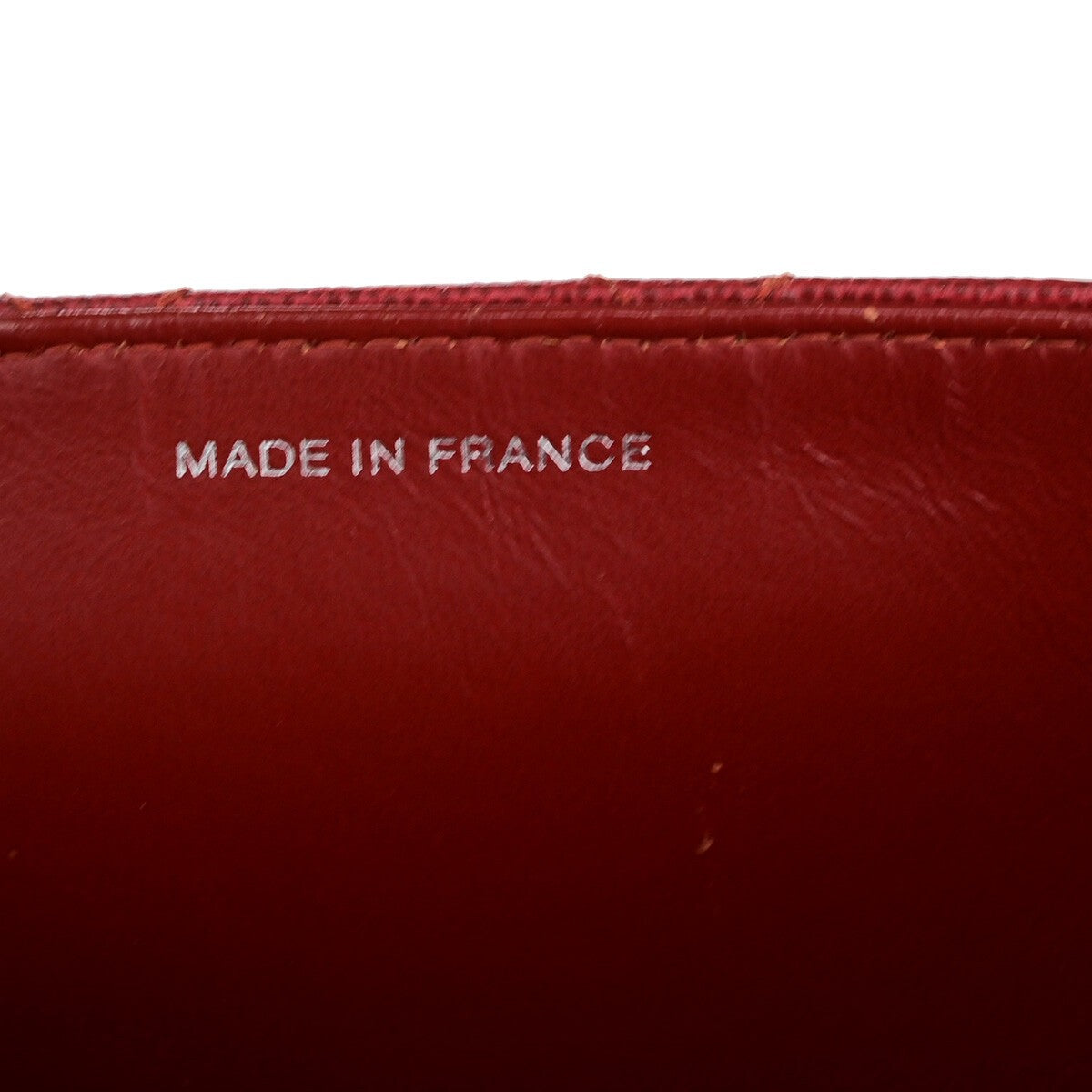CHANEL CC Matelasse Hand Bag Grained Calfskin Leather Red SHW Vintage 626RK692
