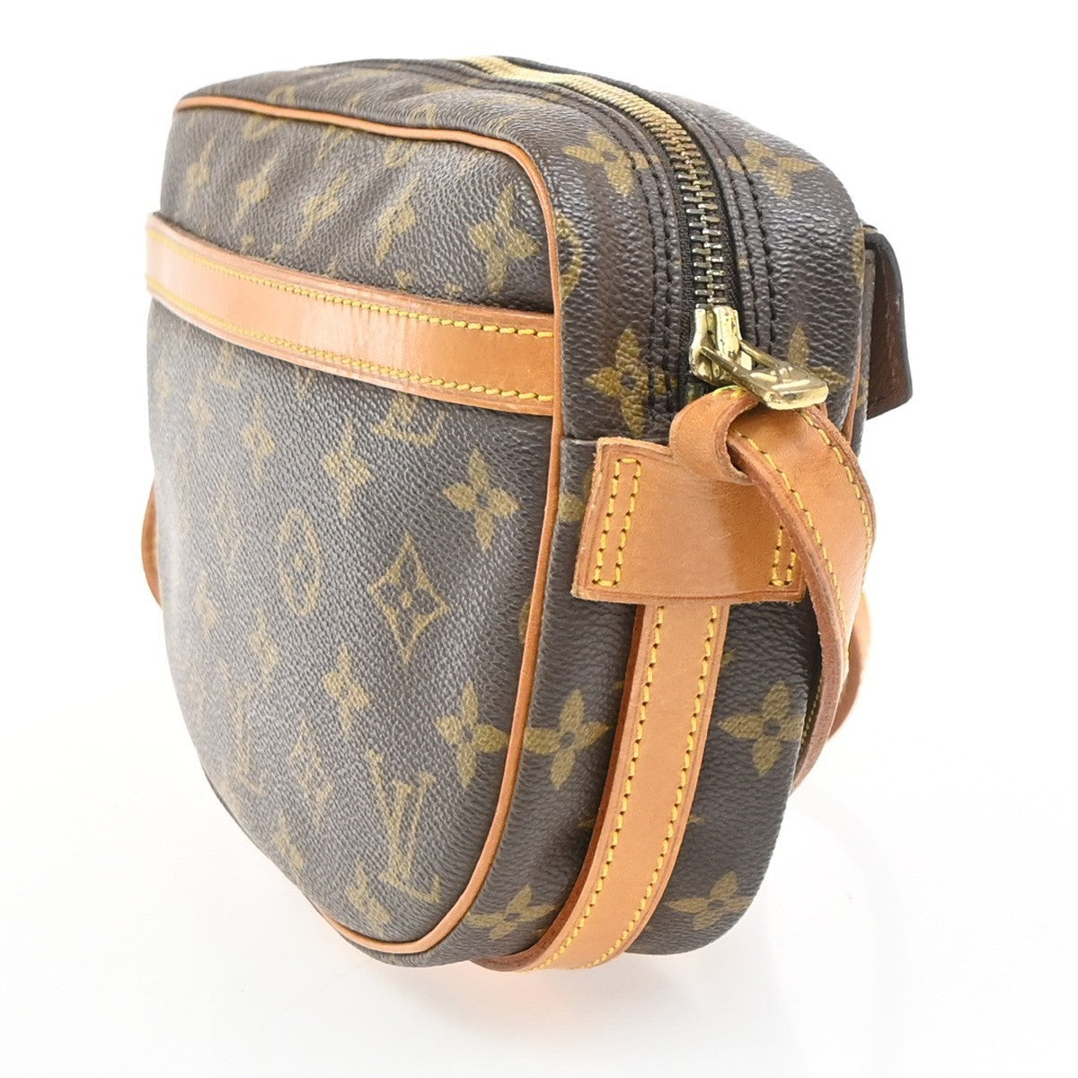 LOUIS VUITTON Jeune Fille PM Shoulder Bag Monogram Leather Brown M51227 83PA087