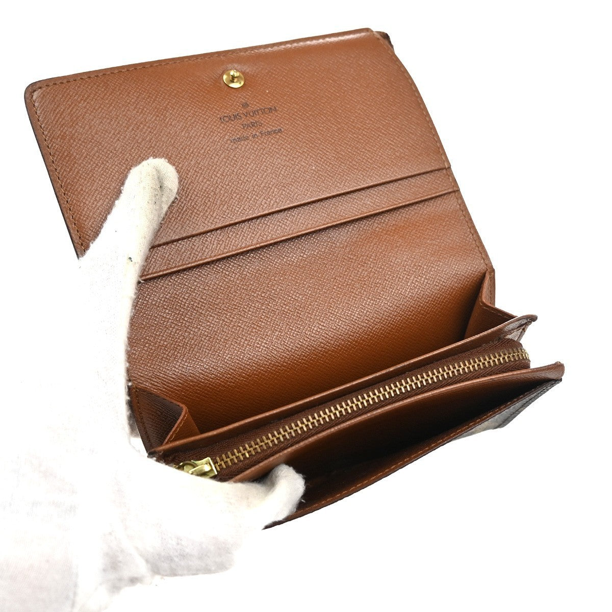 LOUIS VUITTON Porte Monnaie Billets Tresor Wallet Monogram Brown M61730 07KC258