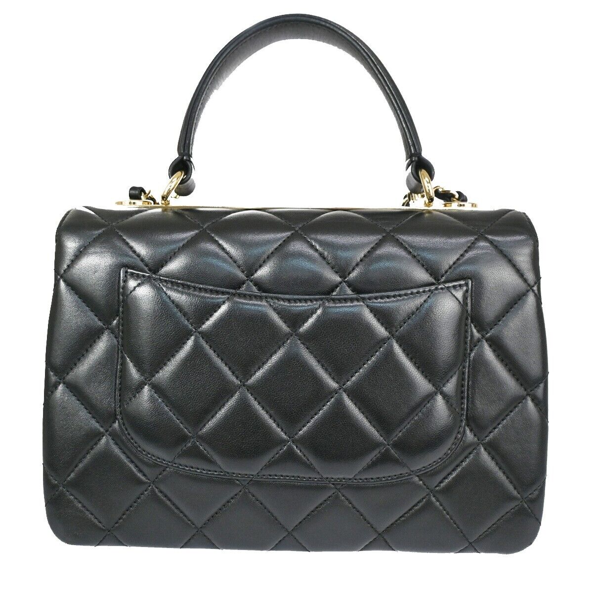 CHANEL CC Logo Matelasse 2Way Shoulder Hand Bag Leather Black GHW Italy 985RH891