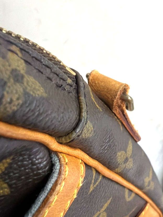 LOUIS VUITTON Danube Shoulder Bag Monogram Leather Brown USA M45266 32KC974