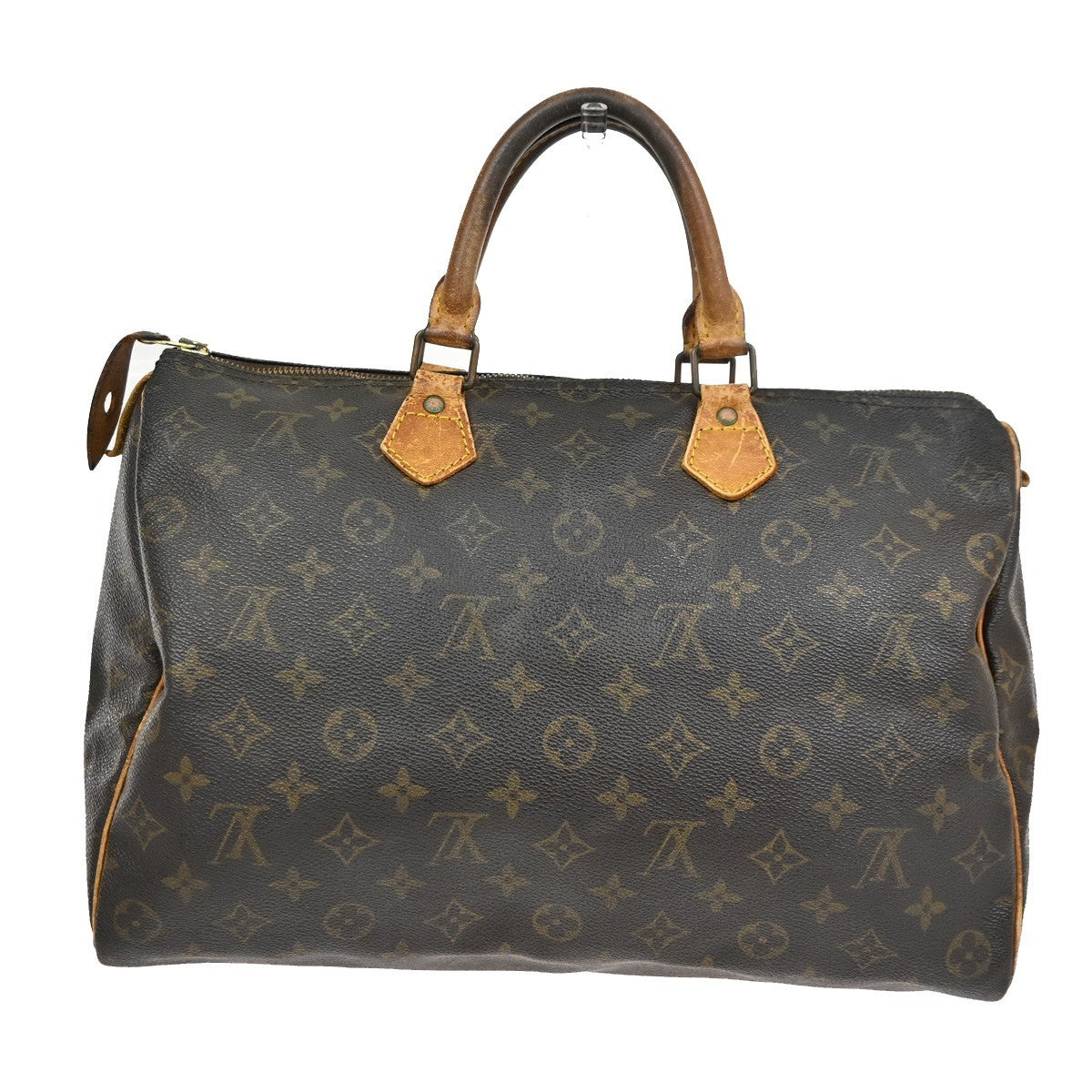 LOUIS VUITTON Speedy 35 Travel Hand Bag Monogram Leather Brown M41524 64TA279
