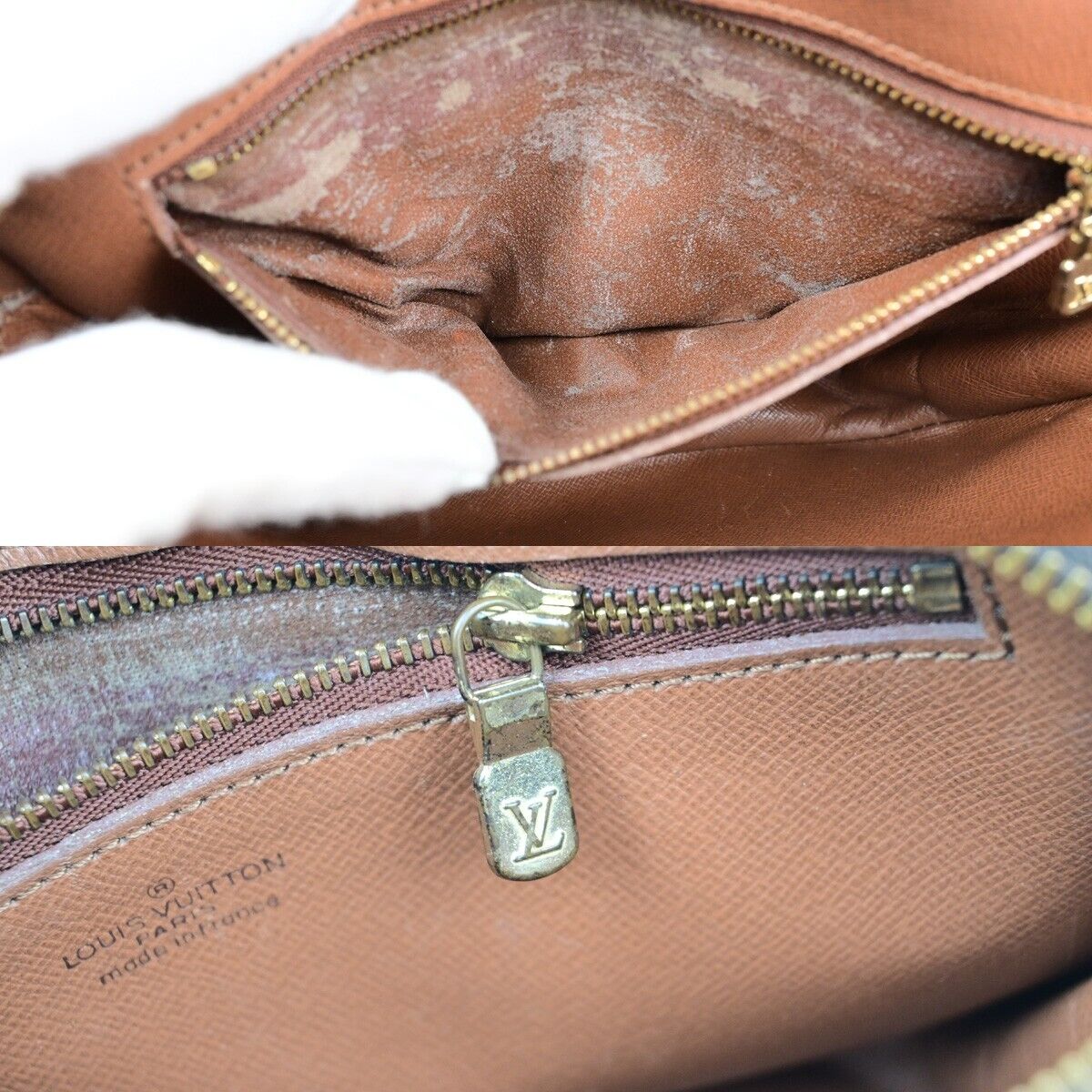 LOUIS VUITTON Jeune Fille PM Shoulder Bag Monogram Leather Brown M51227 61EE025