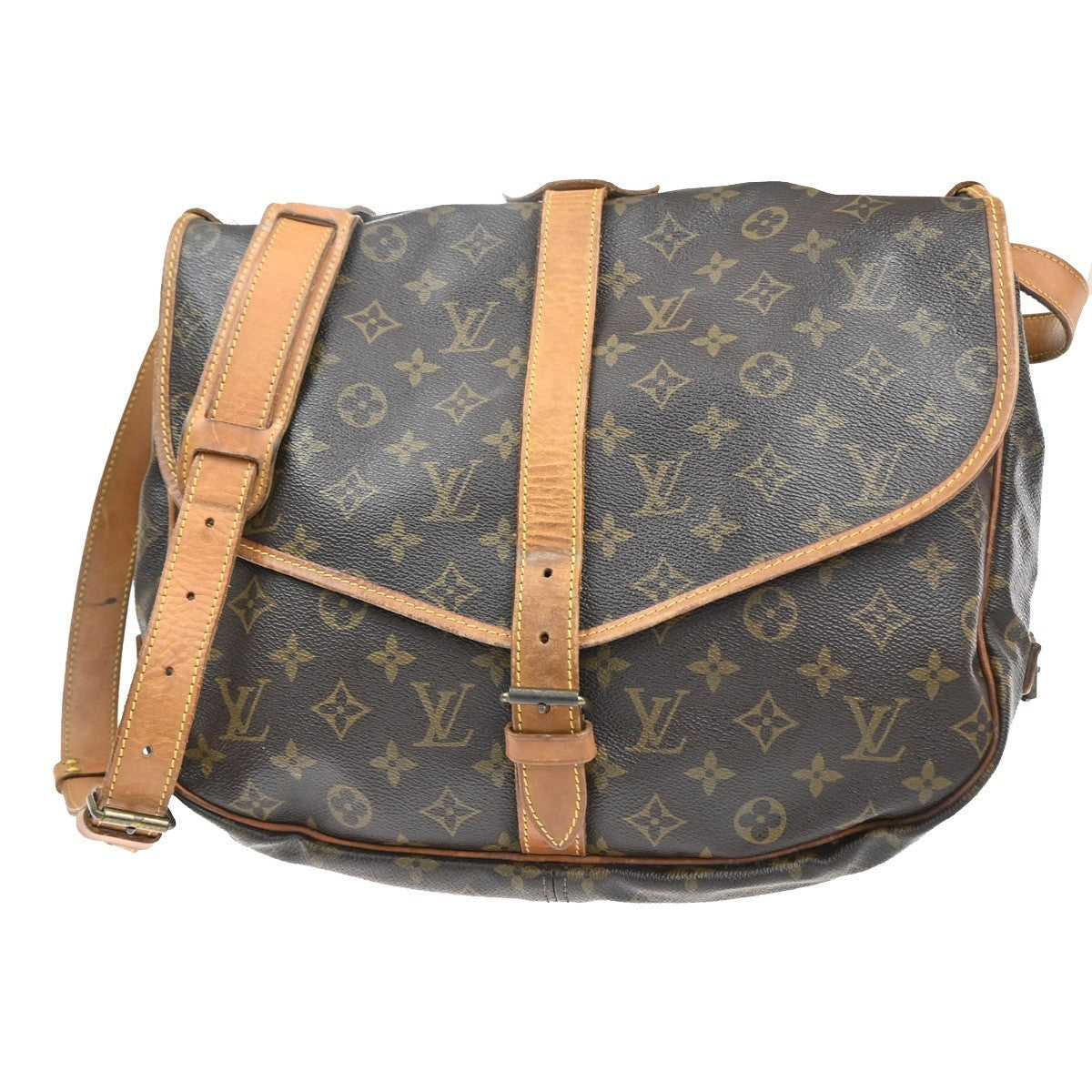 LOUIS VUITTON Saumur 35 Shoulder Bag Monogram Leather BN France M42254 84YJ110