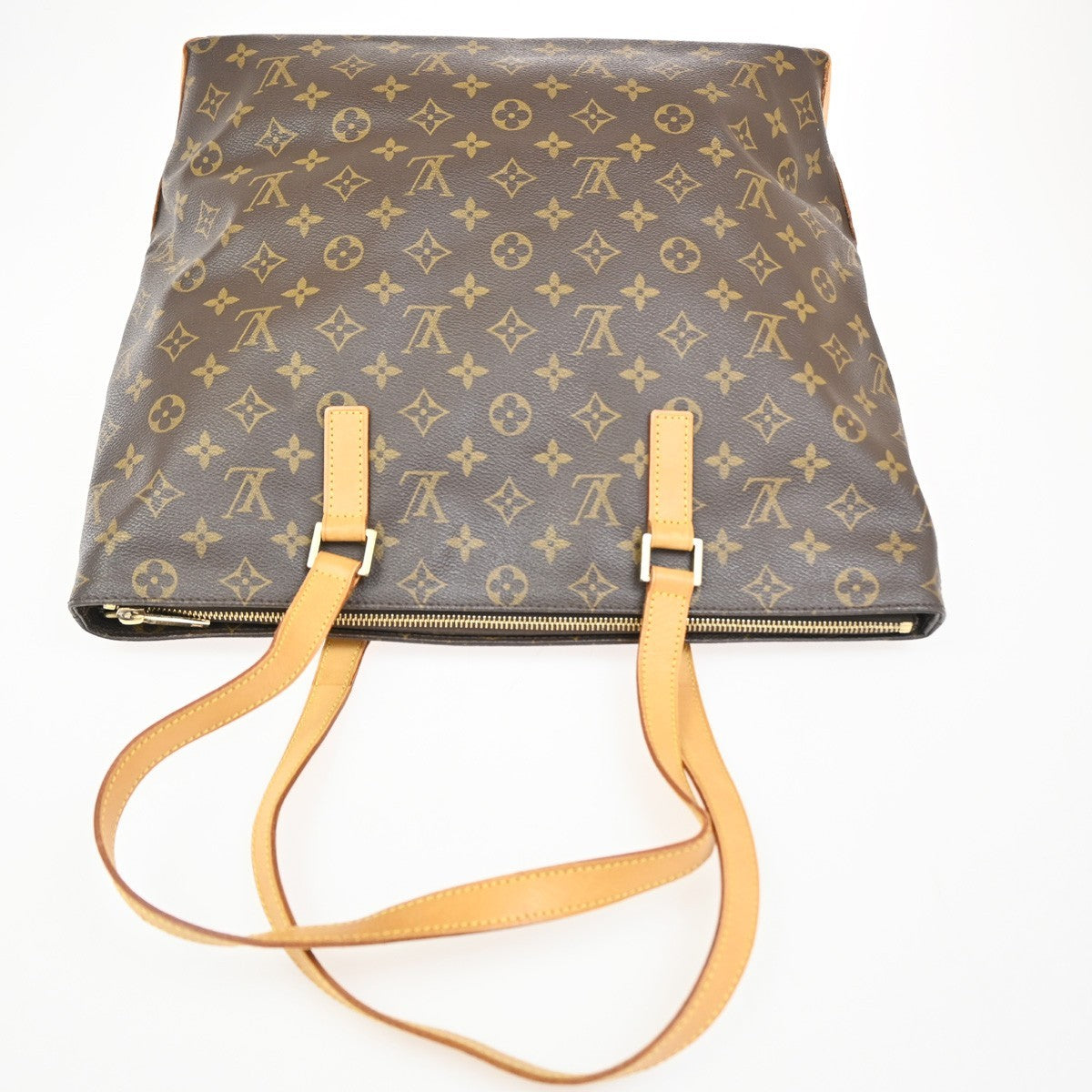 LOUIS VUITTON Cabas Mezzo Shoulder Bag Monogram Leather Brown M51151 10KC189